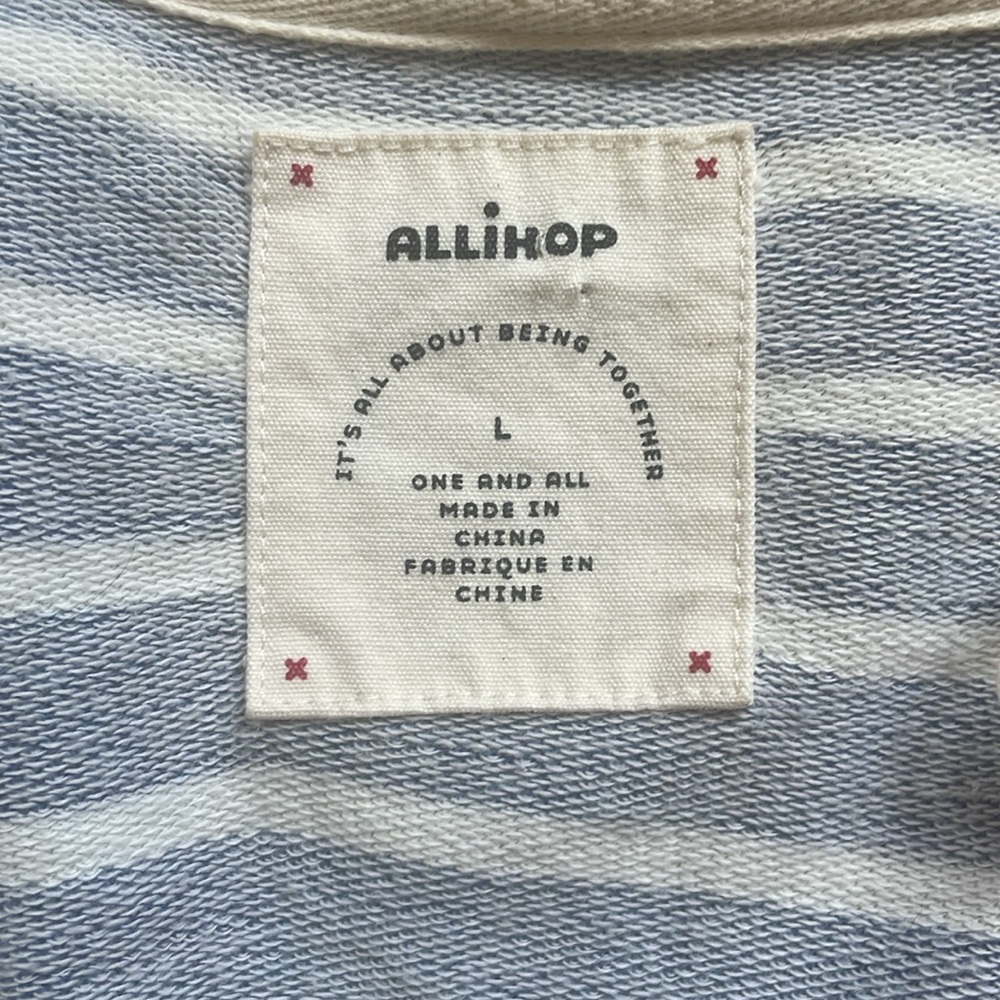 Anthropologie ALLIHOP Blue & White Stripe Pullover
Size Large - Picture 3 of 6